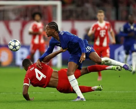 The Blues' boss fumes as the German giants center-back Tah avoids dismissal in UCL setback